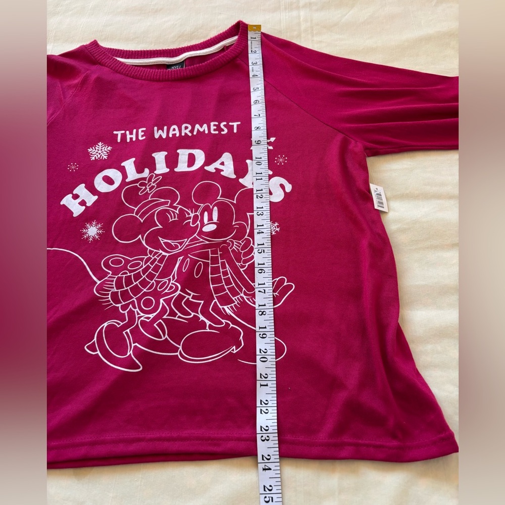 Disney  Festive Pink Holiday Top size L (12-14) - Picture 4 of 11